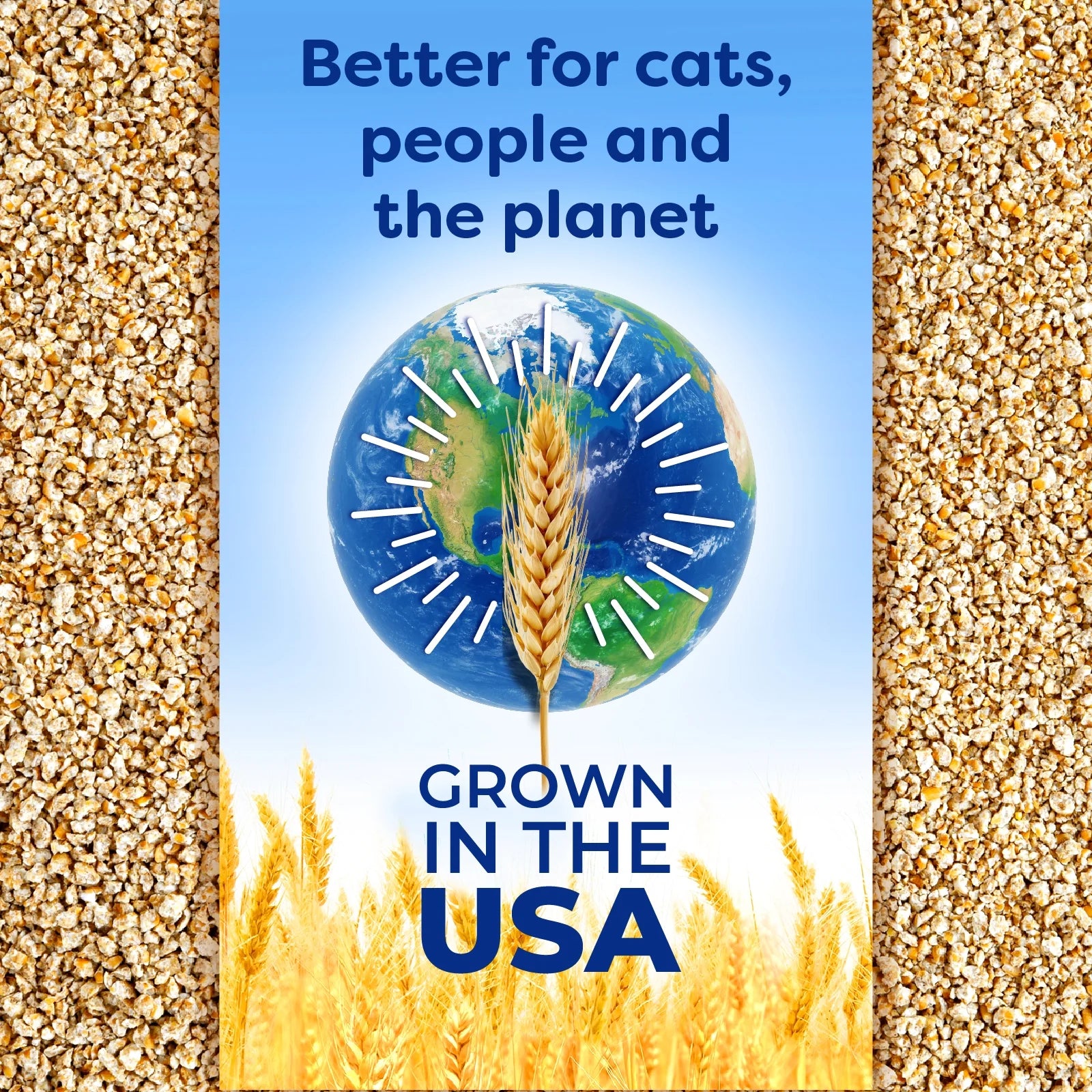Multi-Cat Natural Clumping Wheat Cat Litter, 15Lb