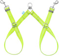 BAAPET Double Dog Leash Splitter, Tangle Free Dual Dog Leash Coupler, Two Dog Walking and Training Extension for Small Medium or Large Dogs (1.0'' X 20~32 Inch, Green)