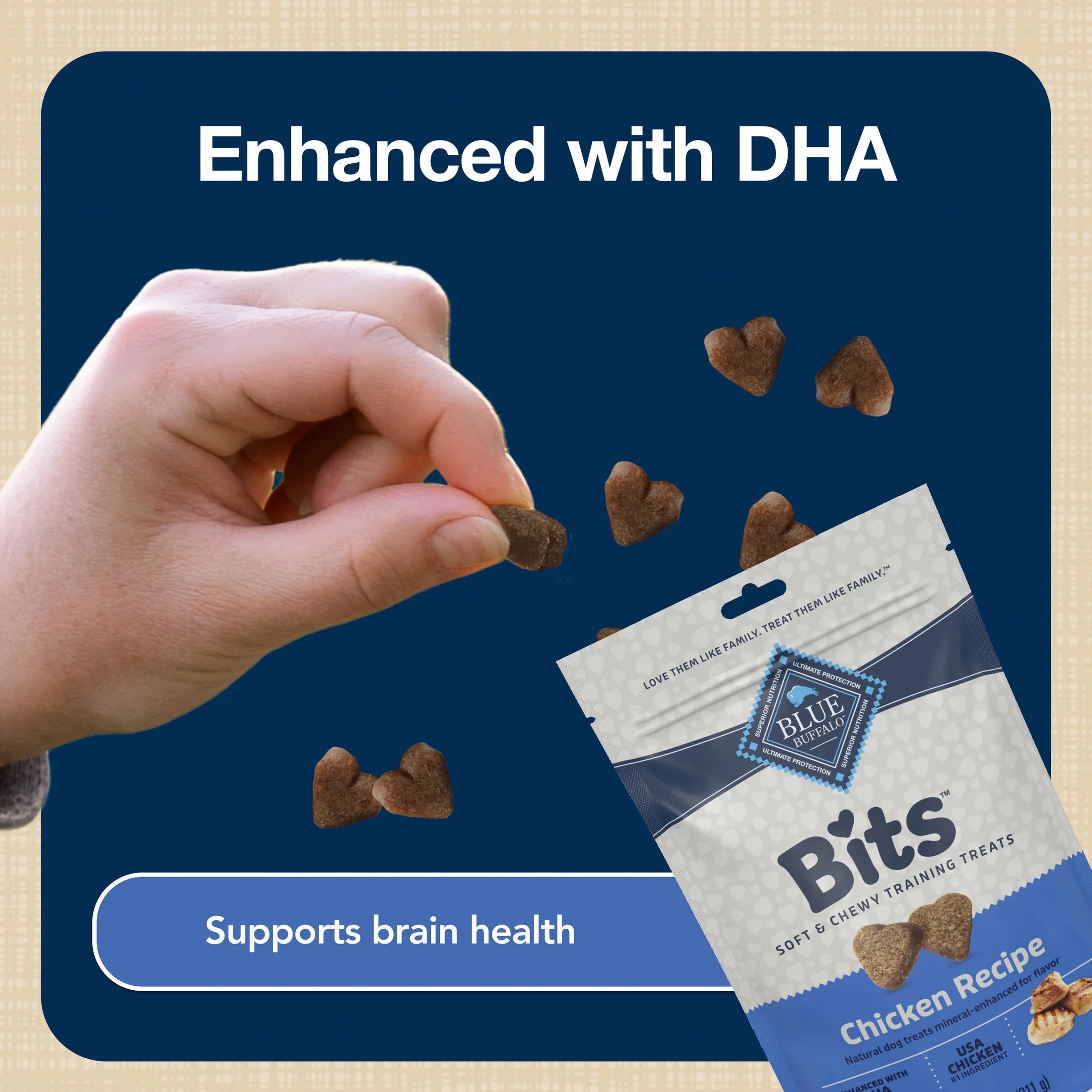 Bits Soft Dog Treats for Training, Enhanced with DHA, 11-Oz. Bag
