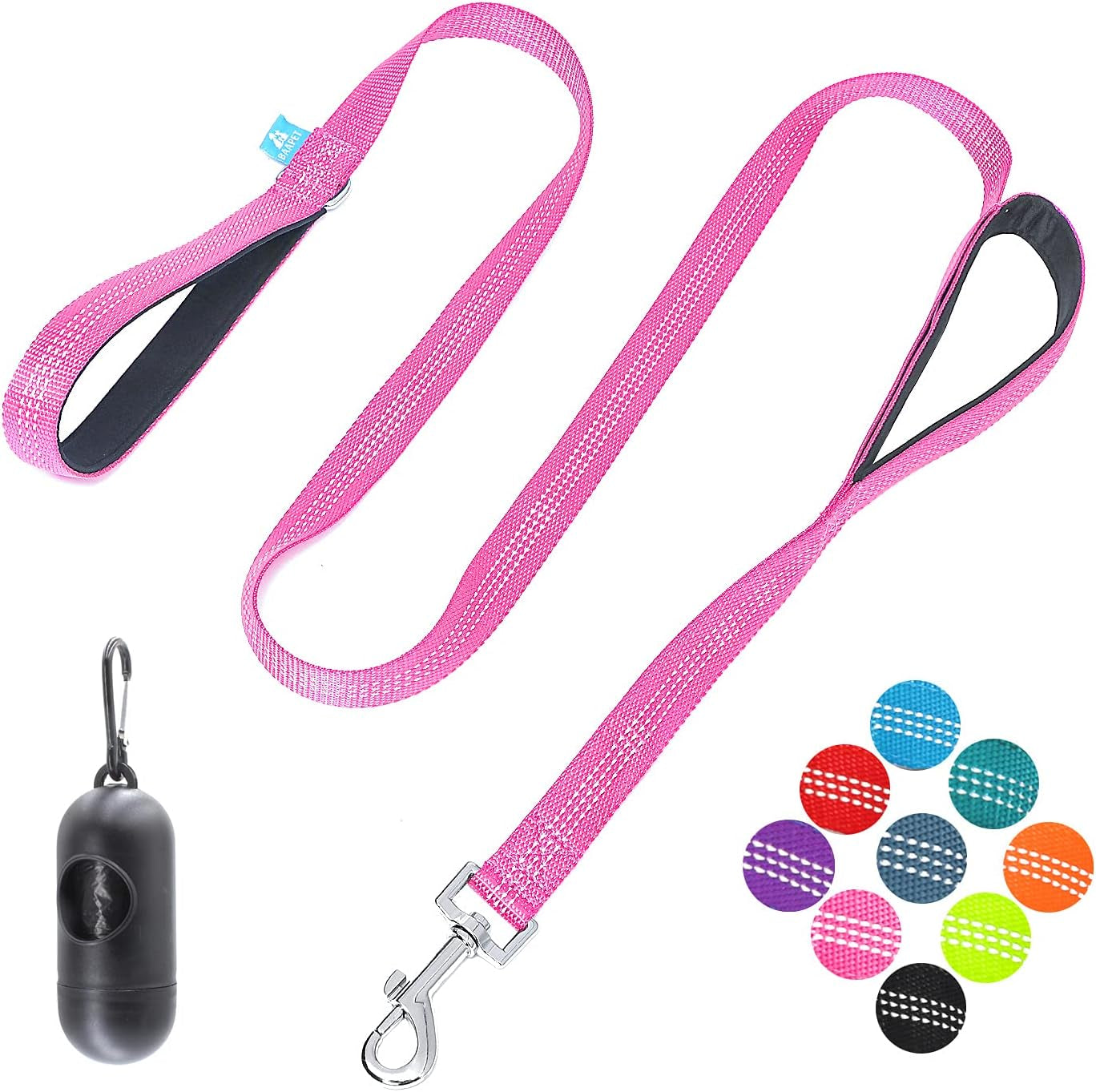 BAAPET Double Dog Leash Splitter, Tangle Free Dual Dog Leash Coupler, Two Dog Walking and Training Extension for Small Medium or Large Dogs (1.0'' X 20~32 Inch, Green)