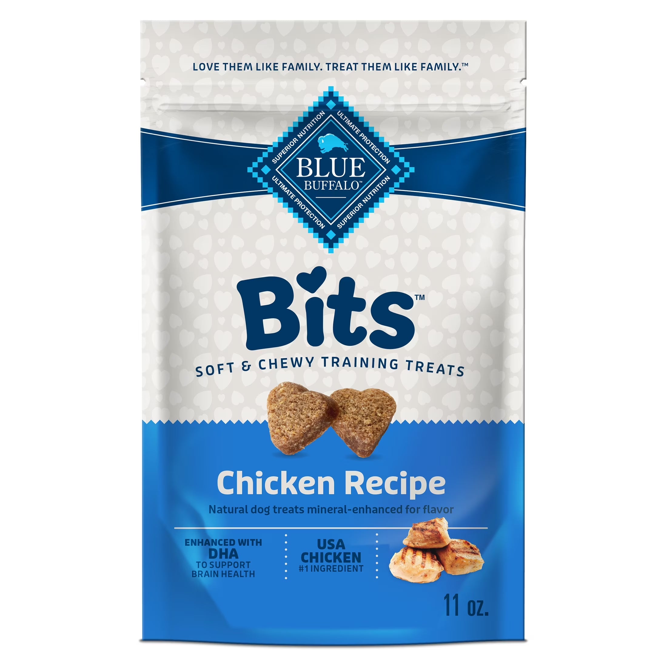 Bits Soft Dog Treats for Training, Enhanced with DHA, 11-Oz. Bag