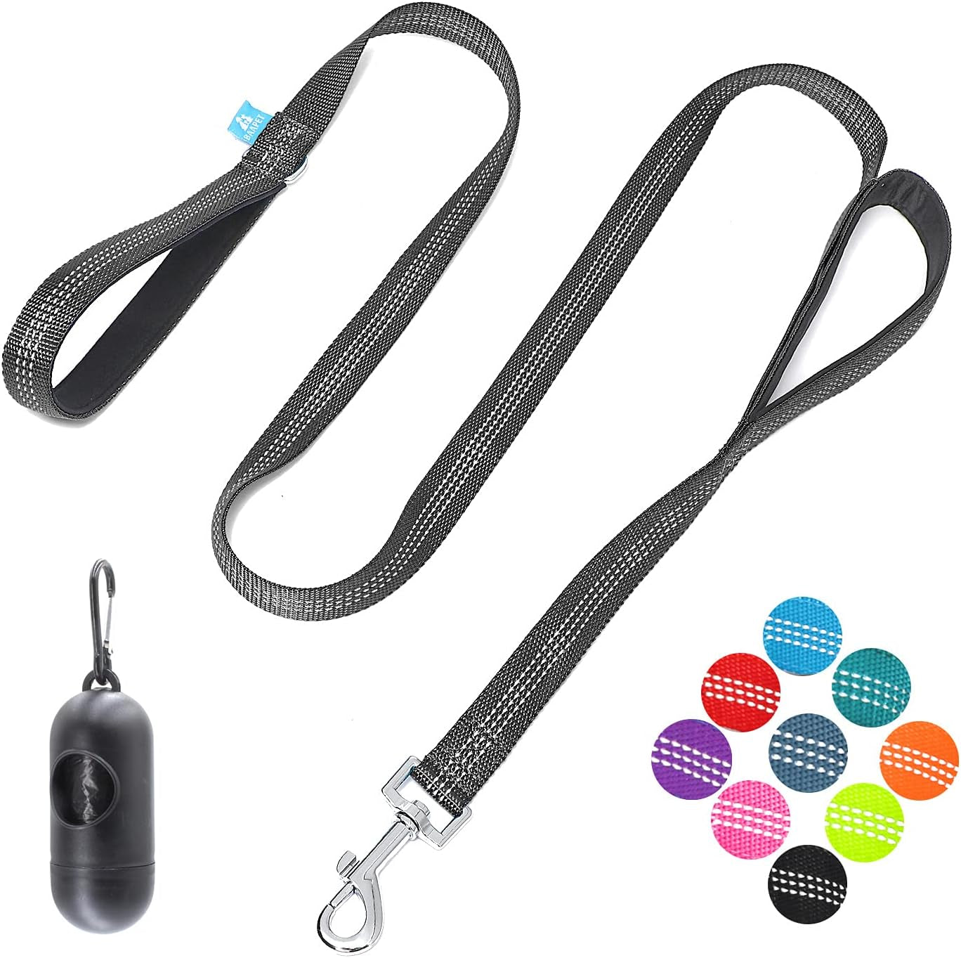 BAAPET Double Dog Leash Splitter, Tangle Free Dual Dog Leash Coupler, Two Dog Walking and Training Extension for Small Medium or Large Dogs (1.0'' X 20~32 Inch, Green)